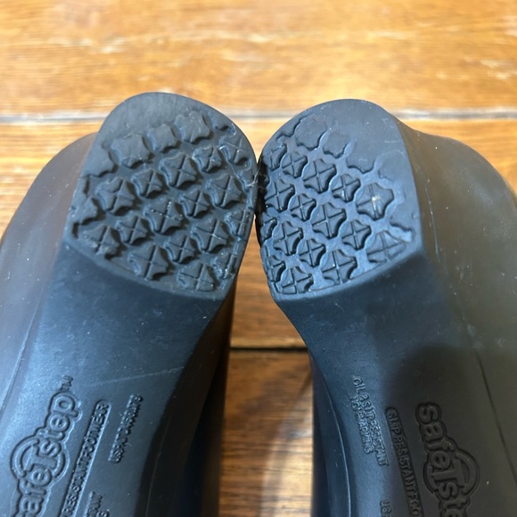 SAFETSTEP BLACK FAUX LEATHER Pumps WEDGE STYLE WORK SHOES Oil /slip Resis SZ 9 - Picture 7 of 8